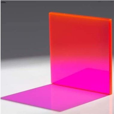 Foi de plexiglas fluorescente